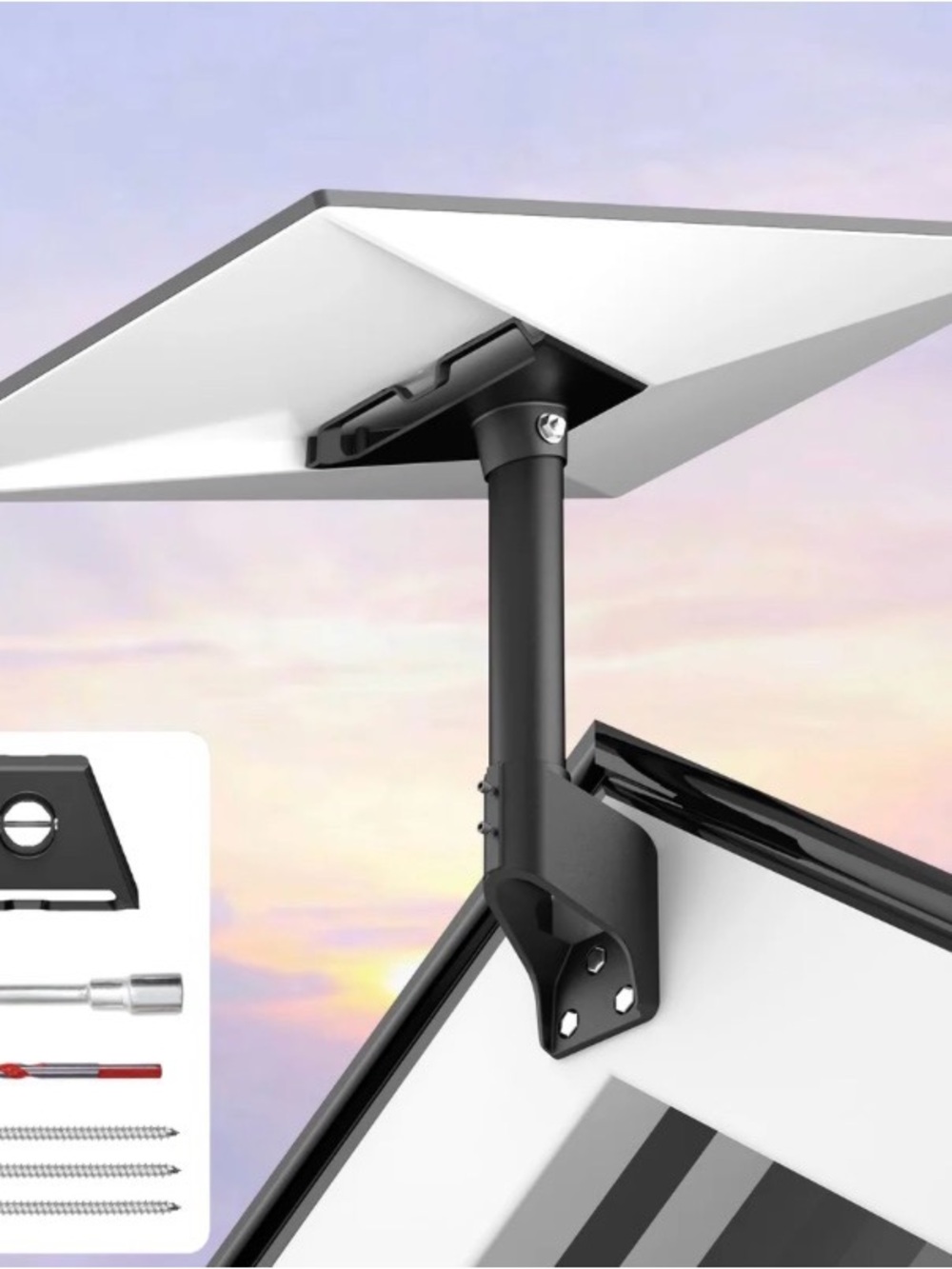 Gen 3/4/4X Mount for Starlink, 360° Rotatable Roof & Wall Mount